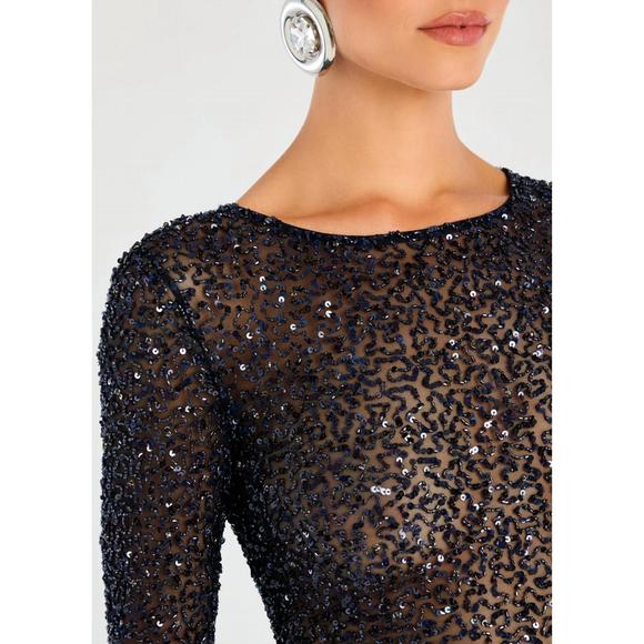 NEW RETROFETE torrey sequin top in night sky - Picture 3 of 4